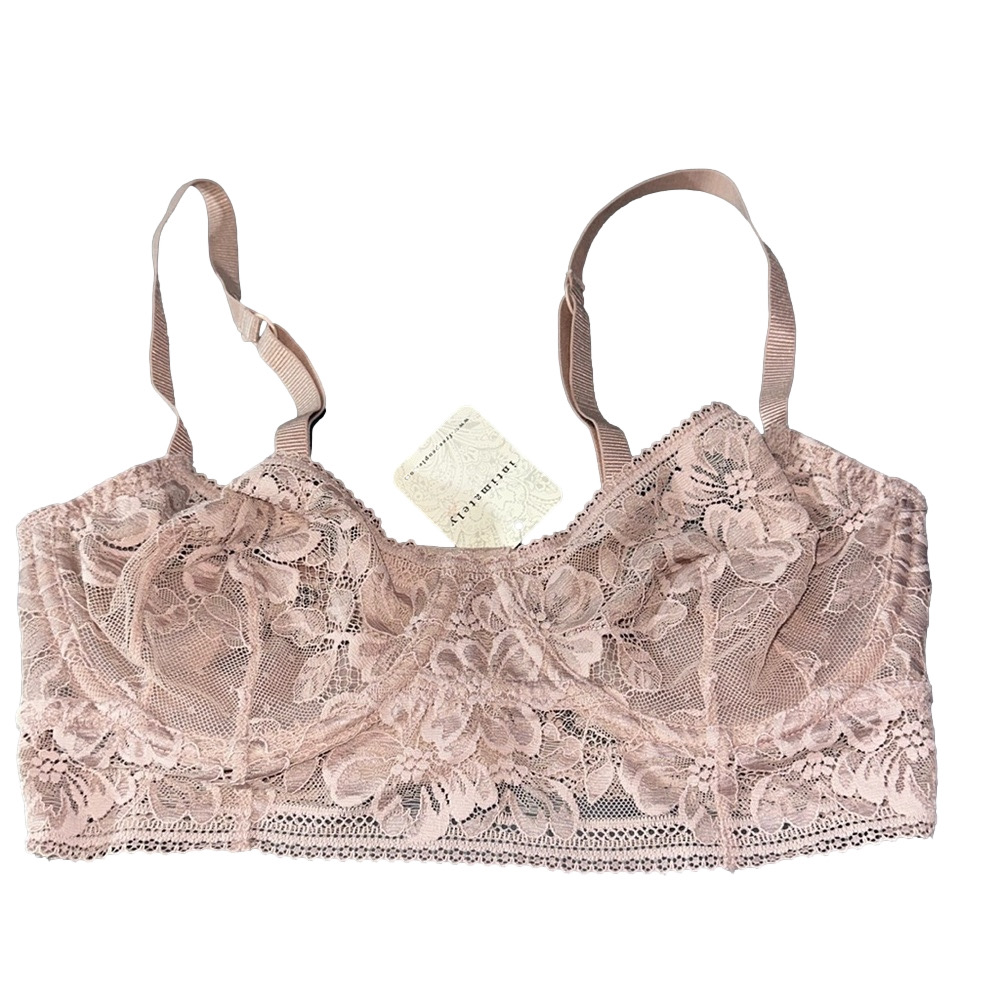 NWT Free People Intimately Sorento Demi Longline Light Sand Lace Bra
